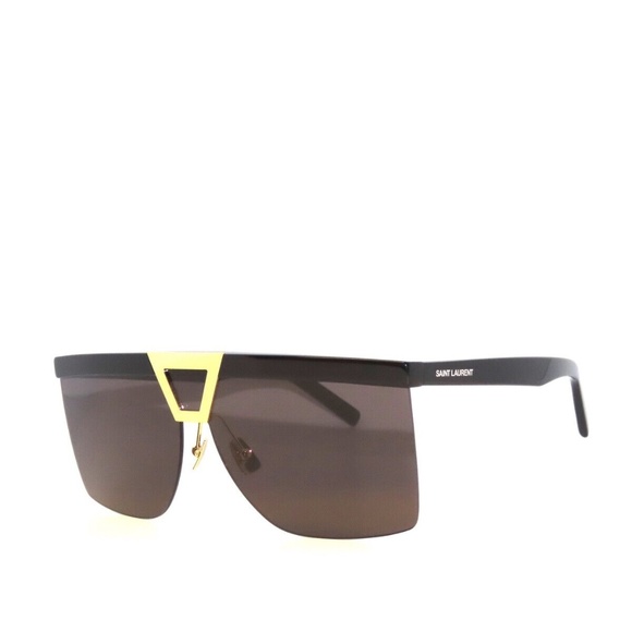 Saint Laurent Palace SL537 537 001 Black Gold Gray Sunglasses